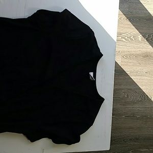 Black short sleeve maternity dress